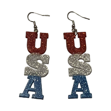 Load image into Gallery viewer, USA ACRYLIC EARRINGS
