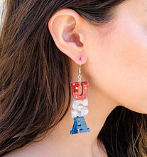 Load image into Gallery viewer, USA ACRYLIC EARRINGS
